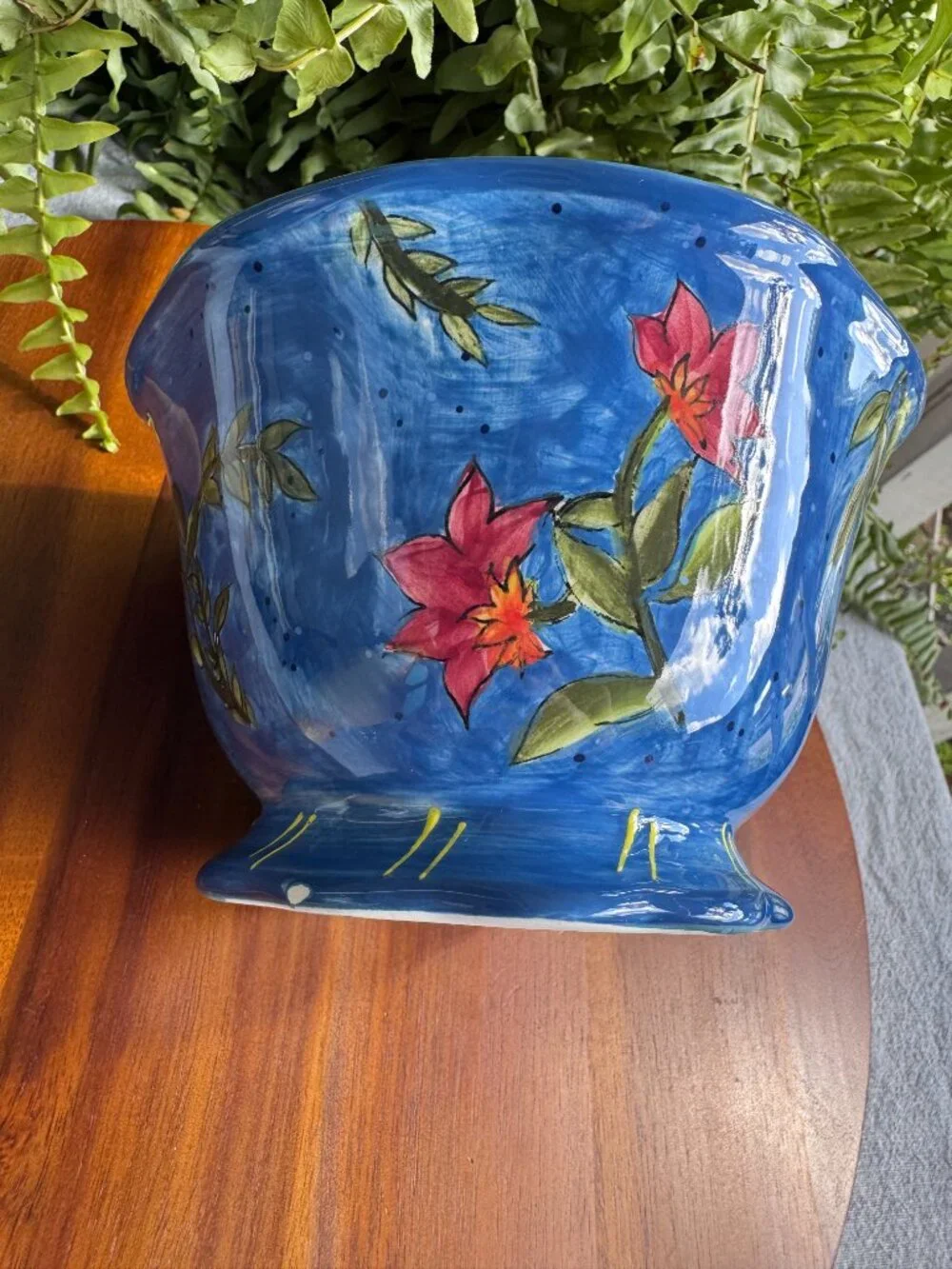 Certified International Country Collage, Ceramic Footed Ice Cream Bowl
